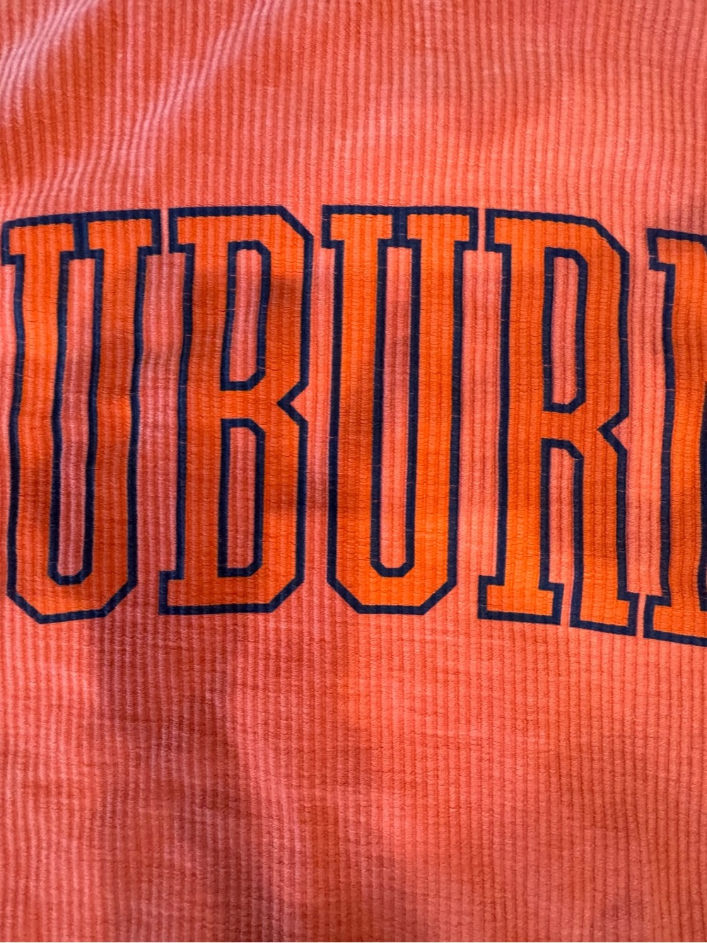 Pressbox Auburn Tigers XL Orange Corded Crewneck Sweatshirt - Picture 3 of 8